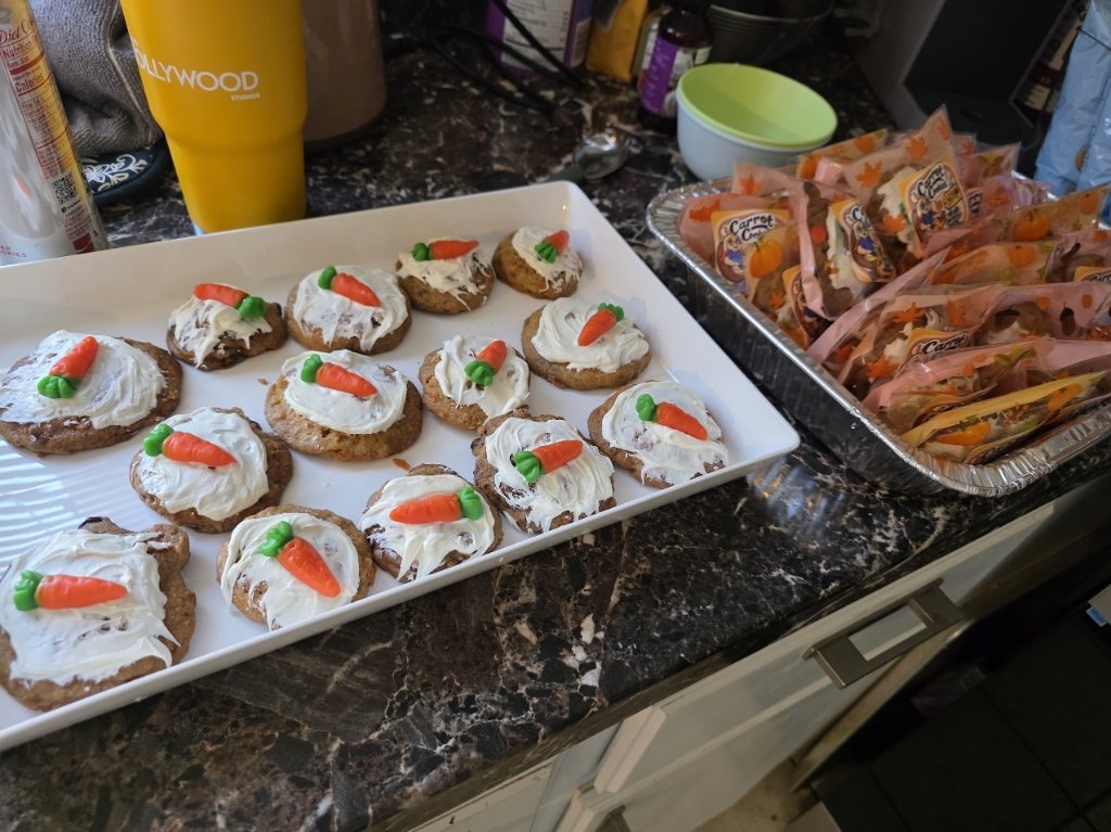 Freshly Baked and Packaged Carrot Cookies by Zap